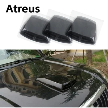 Наклейки На Капот Atreus Carbon Fiber Car Decorative Air Flow Vent Cover Для Mercedes benz W204 W203 W211 AMG Mini cooper Skoda