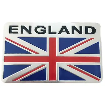 Наклейки с британской эмблемой Юнион Джек Англия Британский Флаг Металлические наклейки с эмблемой Юнион Джек Королева Елизавета Автомобильная Эмблема Для