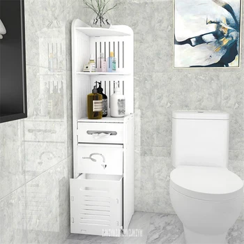 Напольный шкафчик для туалетного столика, клееная доска, водонепроницаемый шкаф для хранения в ванной комнате, многофункциональная полка для хранения тканей