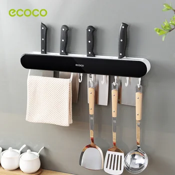 Настенный держатель для ножей ECOCO, стеллаж для хранения кухонных принадлежностей, магнитная кухонная стойка для хранения, держатель для ножей, посуда