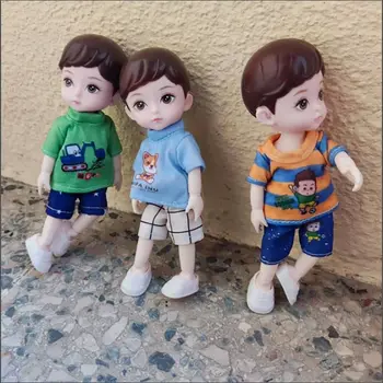 Новая 16-сантиметровая Кукла BJD Для Маленького Мальчика и Одежда с 3D Имитацией Глаз С Несколькими Подвижными Суставами Шарнирная Кукла Детская Игрушка Подарок На День Рождения