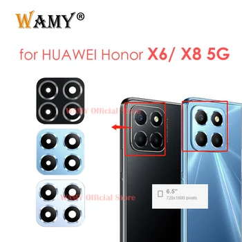 Новая Замена Стеклянного Объектива Задней камеры Для Huawei Honor X8 5G X6 X6S VNE-LX1 VNE-LX2 VNE-LX3 VNE-N41 С Клейкой Наклейкой