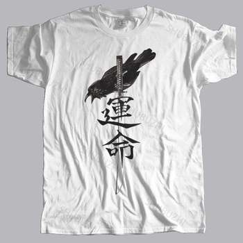Новая модная футболка, хлопковые футболки Samurai F A T E, популярная футболка без бирки, брендовые футболки, футболка унисекс
