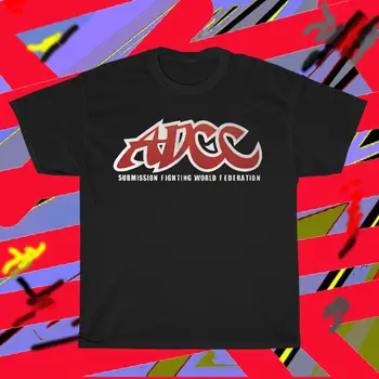 Новая футболка с логотипом ADCC Submission Fighting, мужская черная футболка, размер США от S до 5XL