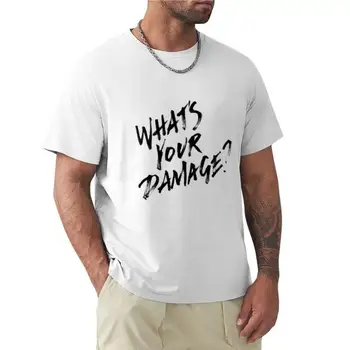 новая черная мужская футболка В чем ваш ущерб? Футболка, футболка оверсайз, летний топ, мужские футболки, повседневные стильные