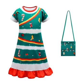Новое детское летнее Рождественское платье для косплея, детское праздничное платье для маленьких девочек, пижамные платья в стиле аниме Каваи, ночная рубашка с героями мультфильмов