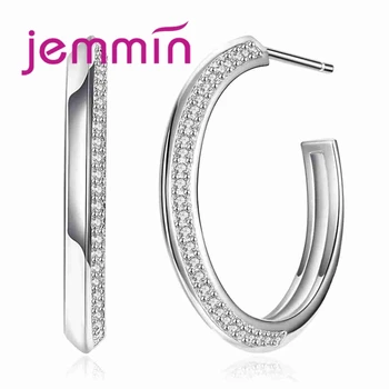 Новые модные серьги-заглушки из стерлингового серебра 925 пробы высокого качества с кубическим цирконием для женщин, украшения для свадебной вечеринки