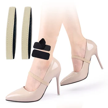Новые модные шнурки на высоком каблуке, удерживающие свободные противоскользящие ремешки, Женская кружевная обувь, Аксессуары для обуви, Регулируемая резинка