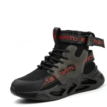 Новые мужские кроссовки, дышащие мужские рабочие ботинки 2023, модная мужская уличная рабочая обувь, качественный бренд, мужские ботильоны Fly Weave
