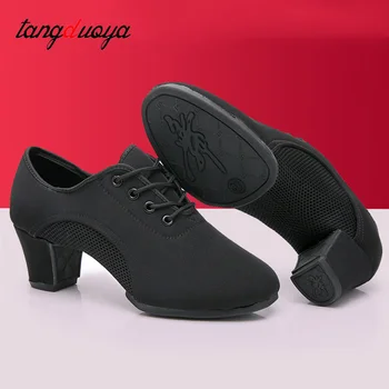 Новые туфли для латиноамериканских танцев, Танго, Сальса, девушки, женщины, взрослые, современные туфли для бальных танцев, обувь для учителей, Оксфордские кроссовки 3-5 см