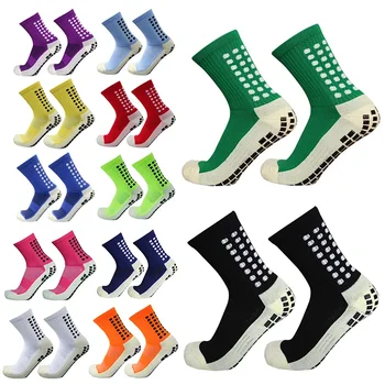 Новые футбольные носки, мужские и женские спортивные носки с нескользящей силиконовой подошвой, футбольные баскетбольные носки