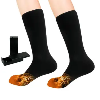 Носки с подогревом, термоэлектрические носки с подогревом, перезаряжаемые Мягкие зимние термоэлектрические носки для кемпинга, занятий спортом на открытом воздухе, пеших прогулок