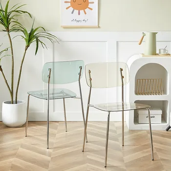 Обеденный стул Advanced Nordic с прозрачным дизайном, кресло для отдыха, Мобильная офисная мебель для гостиной Sillas De Oficina