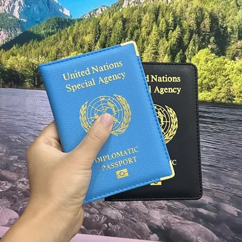 Обложка для паспорта United, дипломатический держатель, дорожный чехол, черный держатель для паспорта, искусственная кожа