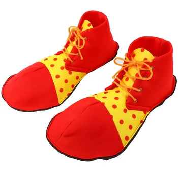 Обувь для взрослых, костюм клоуна, красные, желтые костюмы для цирка на Хэллоуин, Маскарадные костюмы, Карнавальные мужские костюмы для косплея, реквизитная обувь