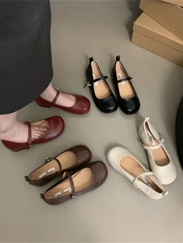 Обувь, женские туфли-лодочки с круглым носком, универсальные оксфорды Modis, повседневные женские кроссовки, платье, Удобная сумка для отдыха из искусственной кожи 2023