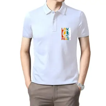 Одежда для гольфа men Love Peace Freedom 60S 70S Tie Dye Рубашка В стиле Хиппи, Хлопковая Футболка с Повседневным Принтом, Модная футболка-поло для мужчин
