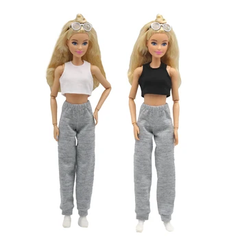 Одежда для куклы Новая, 30 см, майка 1/6, спортивные штаны, комплект аксессуаров для повседневной носки, одежда для куклы Барби