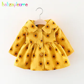 Одежда для новорожденных от 0 до 3 лет, весенние пальто и куртки принцессы с милыми цветами для маленьких девочек, детская одежда, детская верхняя одежда с капюшоном BC1730-1