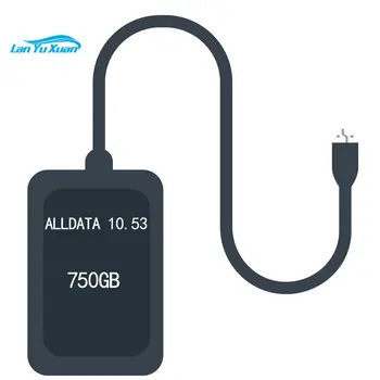 оптовая цена Alldata 10.53 все данные Программное обеспечение для ремонта автомобилей с диагностическим инструментом жесткого диска USB 3.0 емкостью 750 ГБ
