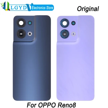 Оригинальная задняя крышка батарейного отсека для телефона OPPO Reno8, задняя крышка с крышкой объектива камеры, запасные части для ремонта