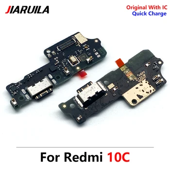 Оригинальный Новый Разъем USB-порта для зарядки, Гибкий кабель для Xiaomi Redmi 10c, разъем для док-станции с микрофоном для Redmi 10c