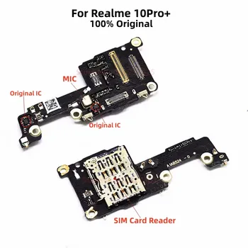 Оригинальный Считыватель SIM-карт С Гибким Кабелем Микрофона Для Realme 10 Pro Plus 10Pro + Замена Микрофонного Разъема Держателя SD/SIM-карты