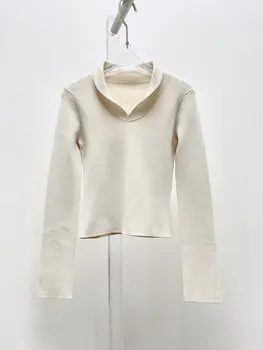 Осенне-зимняя женская одежда 2023 года, футболка с длинными рукавами