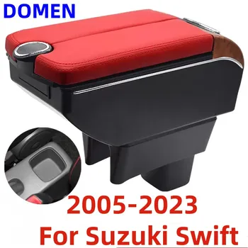 Открываются двойные двери Коробка для хранения центральной консоли 7USB для Suzuki Swift 2005-2023 Коробка для подлокотников