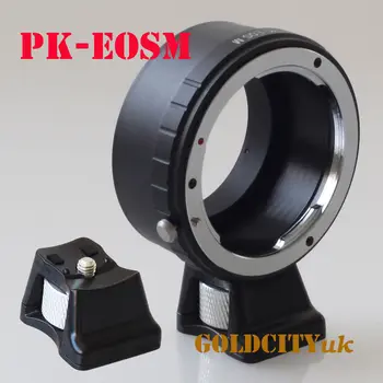 Переходное кольцо с Подставкой-штативом для объектива Pentax PK mount к Беззеркальной камере canon EOSM EF-M eosm/m1/m2/m3/m5/m6/m10/m50/m100