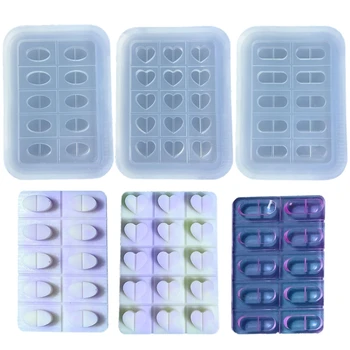 Персонализированные Таблетки Плесень Капсулы Форма для изготовления лекарств Многоразовая Силиконовая Форма для литья Универсальные Формы для таблеток R3MC