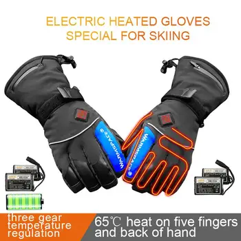 Перчатки с подогревом В холодную погоду, перчатки с сенсорным экраном с подогревом, водонепроницаемые ветрозащитные зимние тепловые перчатки для катания на лыжах, сноуборде