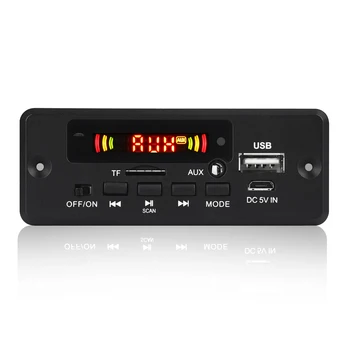Плата усилителя MP3-декодера мощностью 2X3 Вт 12 В Bluetooth 5,0 30 Вт Автомобильный FM-радиомодуль с поддержкой TF USB AUX