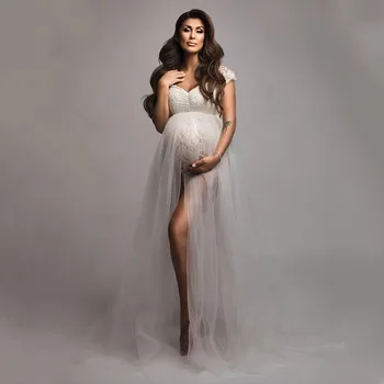 Платья для беременных, одежда для фотосессии, кружевной шифоновый комбинезон для беременных, юбка с элегантной новинкой Four Seasons