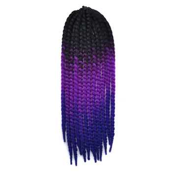Плетение из волокон волос, Гигантское наращивание волос, фиолетово-синие Гигантские косички для женщин, для женщин, косички для волос, косички крючком