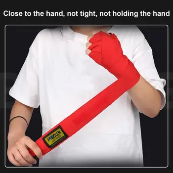 Повязка на руку с крепежной лентой, боксерская обертка, хлопковый удобный полезный противоударный боксерский ремень