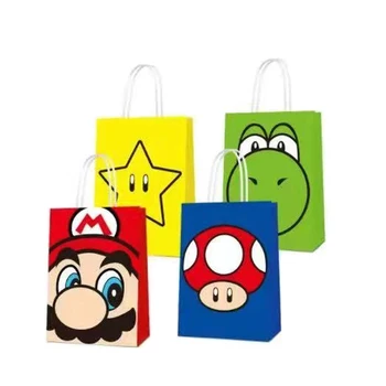 Подарочные сумки-тоут, детские сумки для закусок в тематике Super Marios, пакеты для упаковки конфет для вечеринок, пакеты для упаковки мелких предметов.