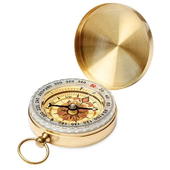 Портативные карманные часы в ретро-стиле, компасы для кемпинга, путешествия, исследования на выживание, Водонепроницаемый светящийся навигационный инструмент