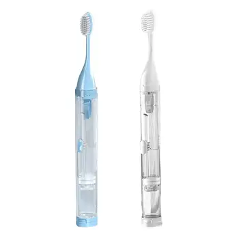 Портативный дорожный набор зубных щеток со встроенным тюбиком зубной пасты, складная зубная щетка мини-размера для отдыха, пеших походов, школьных путешествий