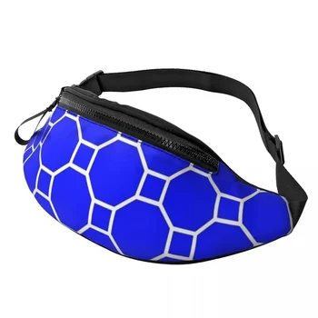 Поясная сумка Blue Hives с геометрическим принтом из полиэстера, женская сумка для фитнеса
