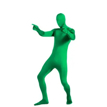 Практичный мужской зеленый боди для взрослых, эластичный костюм, костюм на фоне полиэстера, без морщин, научно-фантастические эффекты.