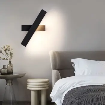 Прикроватная бра настенный светильник для кабинета современная вращающаяся лампа для спальни ресторана минималистичный фон для креативного освещения