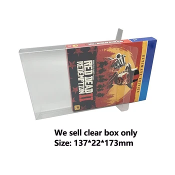 Прозрачный защитный чехол для домашних животных для PS4 Red Dead Redemption 2 коробка для хранения игр коробка для дисплея Коллекционный чехол