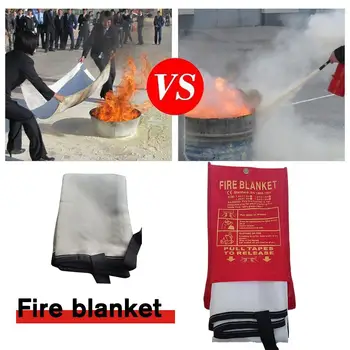 Противопожарное одеяло длиной 1,2 м, Огнестойкая крышка для аварийного выживания, Укрытие для огнетушителя, Противопожарная безопасность G0m6