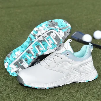 Профессиональная женская обувь для гольфа, обувь для тренировок гольфистов с быстрой шнуровкой, нескользящие женские кроссовки для гольфа большого размера 41 42, Профессиональные кроссовки для гольфа