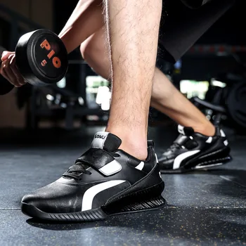 Профессиональная мужская обувь для тяжелой атлетики высокого качества, обувь для занятий фитнесом в помещении, нескользящая обувь для тяжелой атлетики на корточках