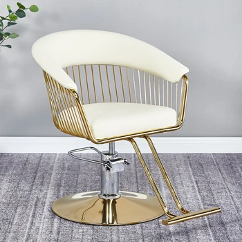 Профессиональный макияж, винтажное парикмахерское кресло, вращающееся для маникюра, Парикмахерское Косметическое кресло, Откидывающаяся мебель для гостиной