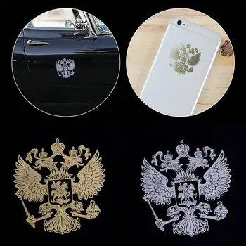 Прочная 3D-наклейка на автомобиль, Креативные Металлические наклейки с русским Орлом, Высококачественный блокнот с гербом