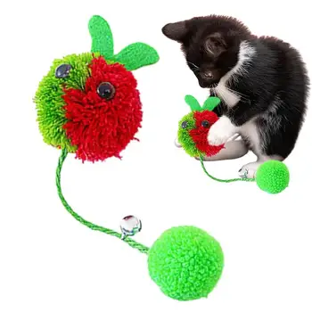 Пушистые плюшевые игрушки-мячи для кошек Пушистые Плюшевые игрушки-мячи для котят Портативные кошачьи Пушистые мячи Для дрессировки кошек, Игровые мячи для маленьких домашних животных
