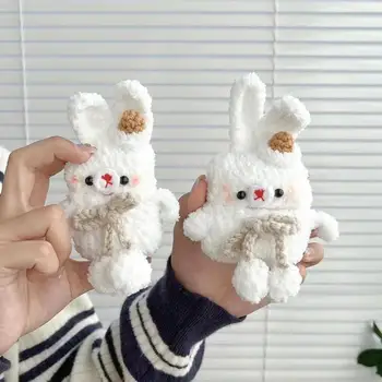 Пылезащитный чехол для наушников Cartoon Rabbit Protect, совместимый с Bluetooth, защитный чехол для наушников из натуральной кожи